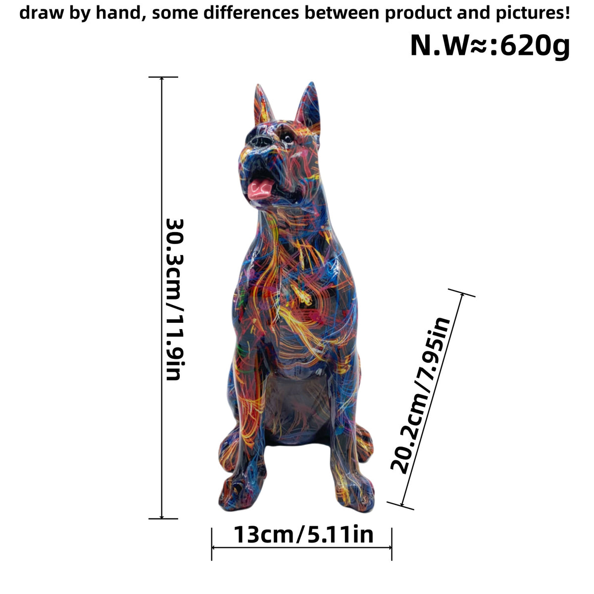 Colorful decorative figure of a dog in modern design Acalora