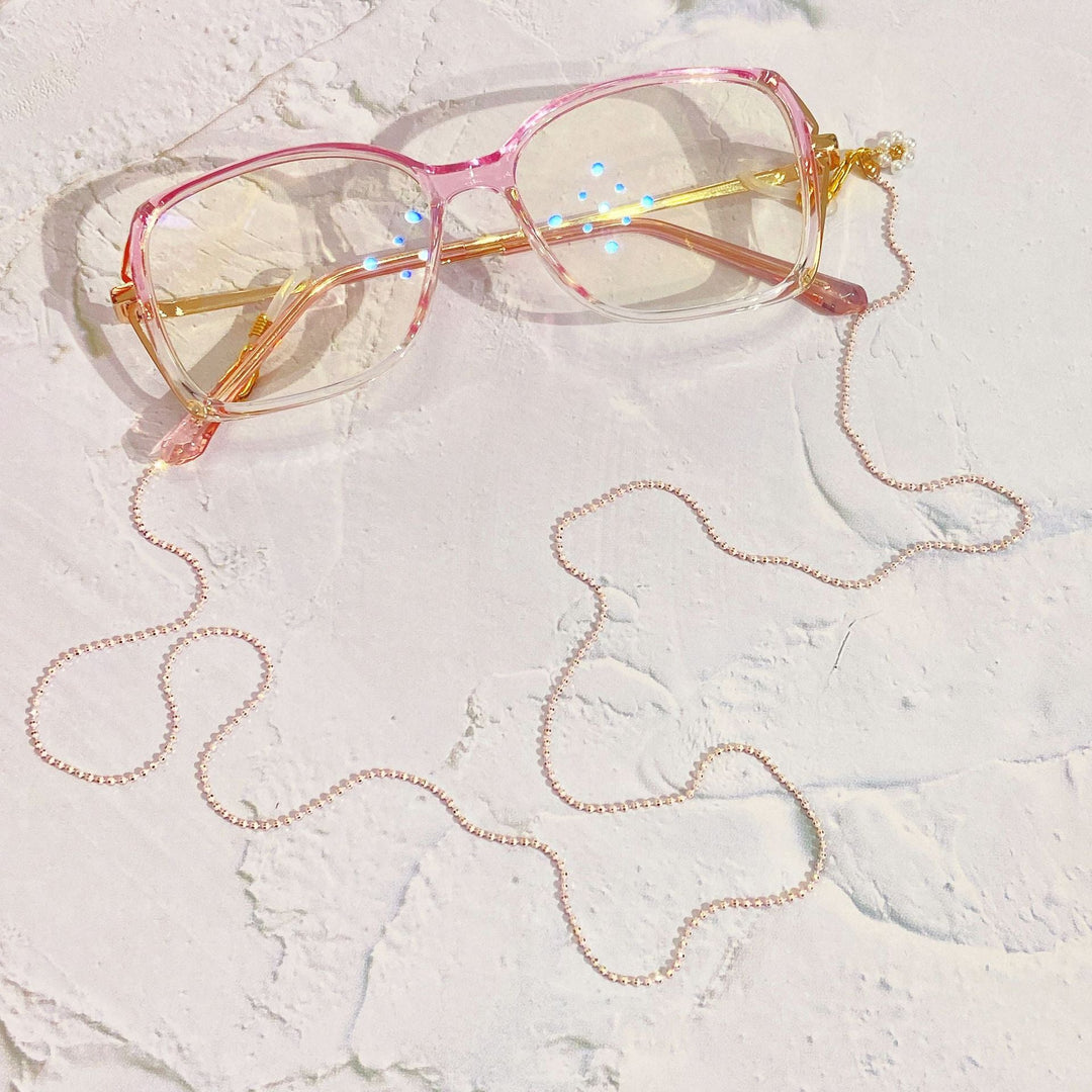 Eyewear chain with pearls and gold pendants Kalsten