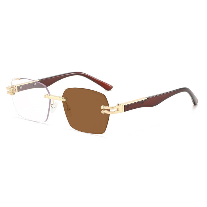 Men's Elegant Square Sunglasses with Wooden Temples Kalsten