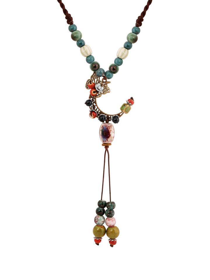 Bohemian Moon and Star Pendant Necklace Kalsten