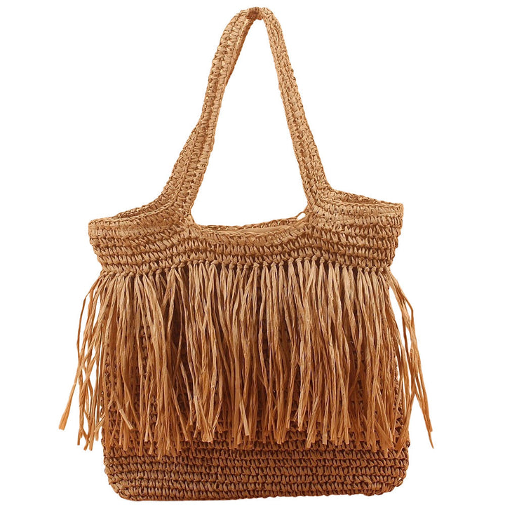Fransige Tote Bag Made from Handmade Straw Kalsten