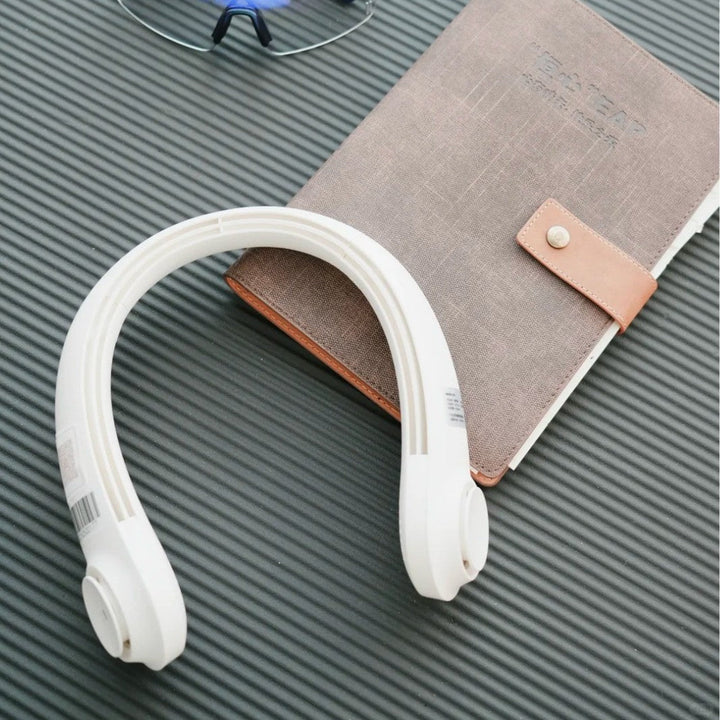 Unisex nan ergonomic neck fan bladeless with rechargeable battery, quiet motor, and adjustable airflow Kalsten