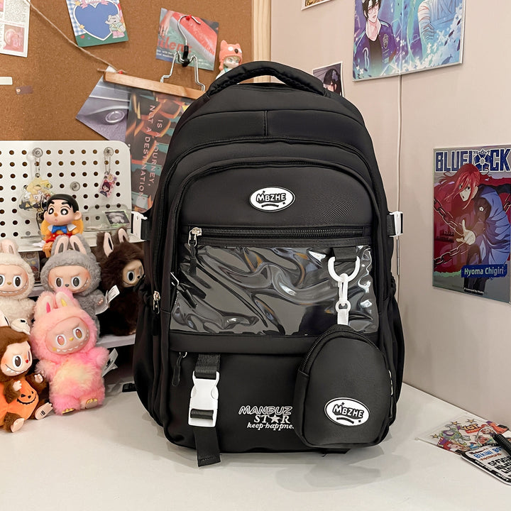 Multi-Functional Transparent Panel School Backpack