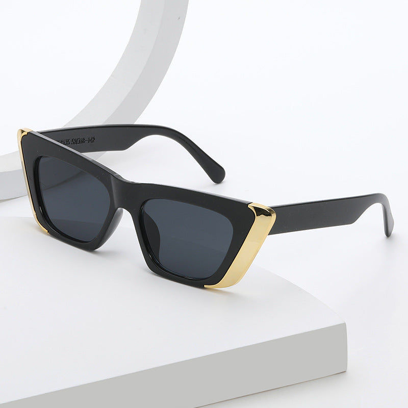 Women's fashionable sunglasses with square frame and luxurious inner lining Kalsten