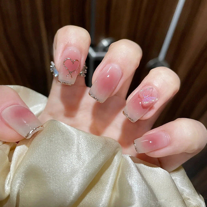 Artificial Glamorous Heart Nail Tips Kalsten
