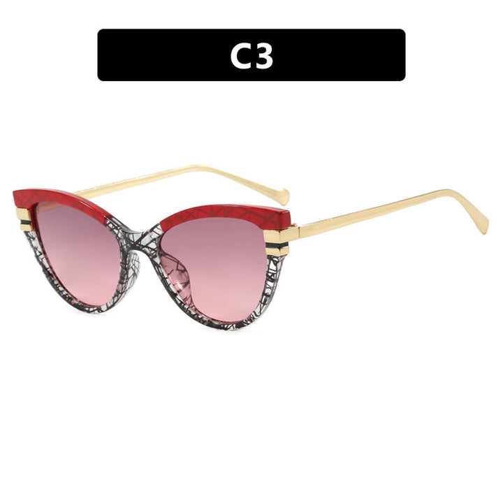Ladies Cat-Eye Sunglasses with Elegant Metal Accents Kalsten