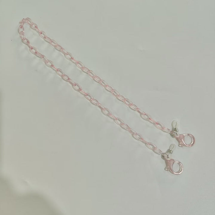 Handmade Glasses Holder Chain Made of Transparent Material Kalsten