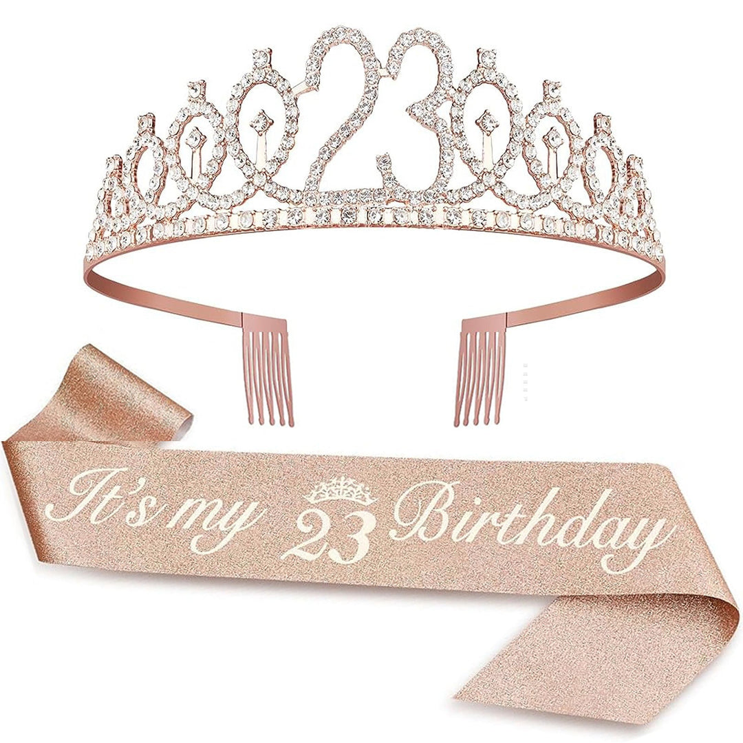 Ladies Crystal Princess Crown with 30 & Fabulous lettering Kalsten