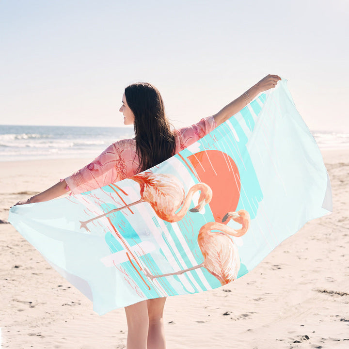 Light beach towel with creative jellyfish motif Kalsten