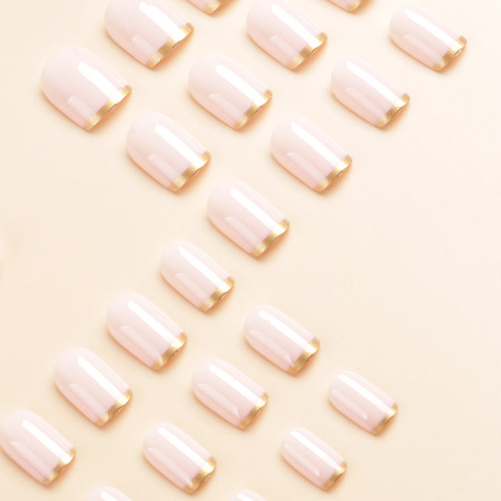 Elegant Glossy French Nail Tips Kalsten
