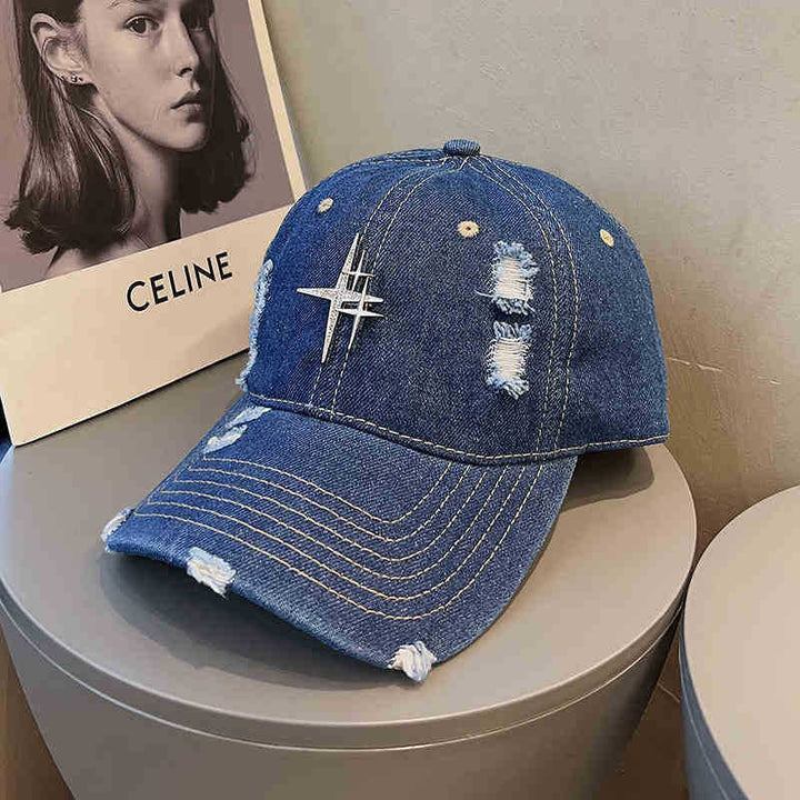 Unisex Distressed Denim Baseball Cap Kalsten 1784188338