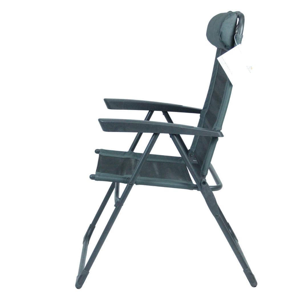 Recliner with ergonomic headrest and folding mechanism Kalsten