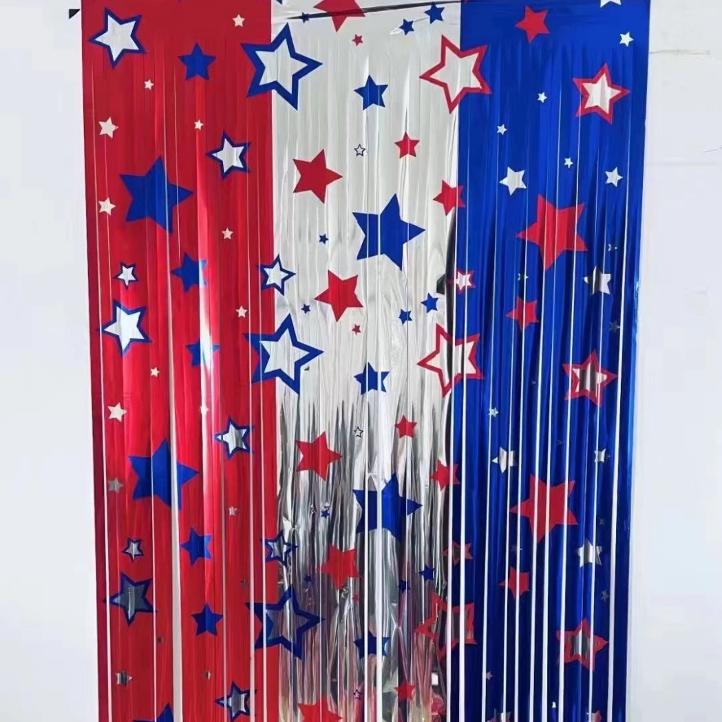 Unisex nano glittering party curtain with star motif as photo background Kalsten