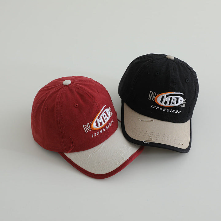 Men's Distressed Cotton Logo Baseball Cap Kalsten