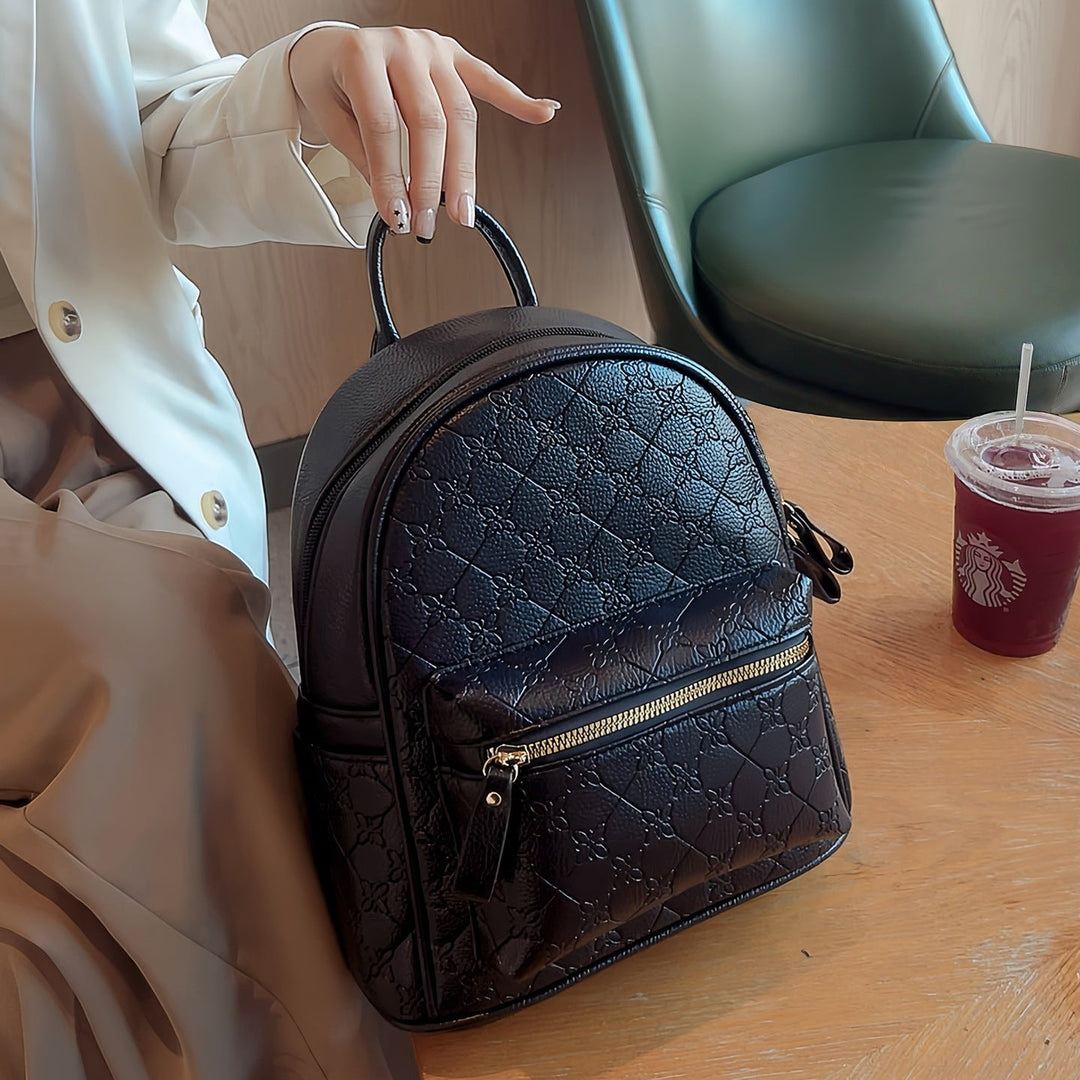Floral Textured Mini Backpack Kalsten