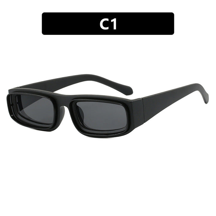 Ladies trendy rectangular sunglasses with elegant color play Kalsten