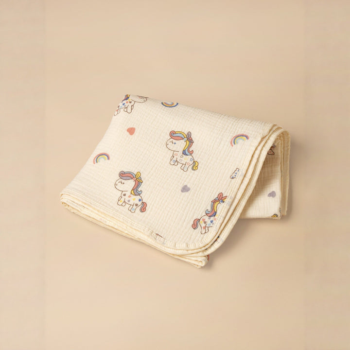 Soft Cotton Vehicle Print Muslin Blanket kalsten