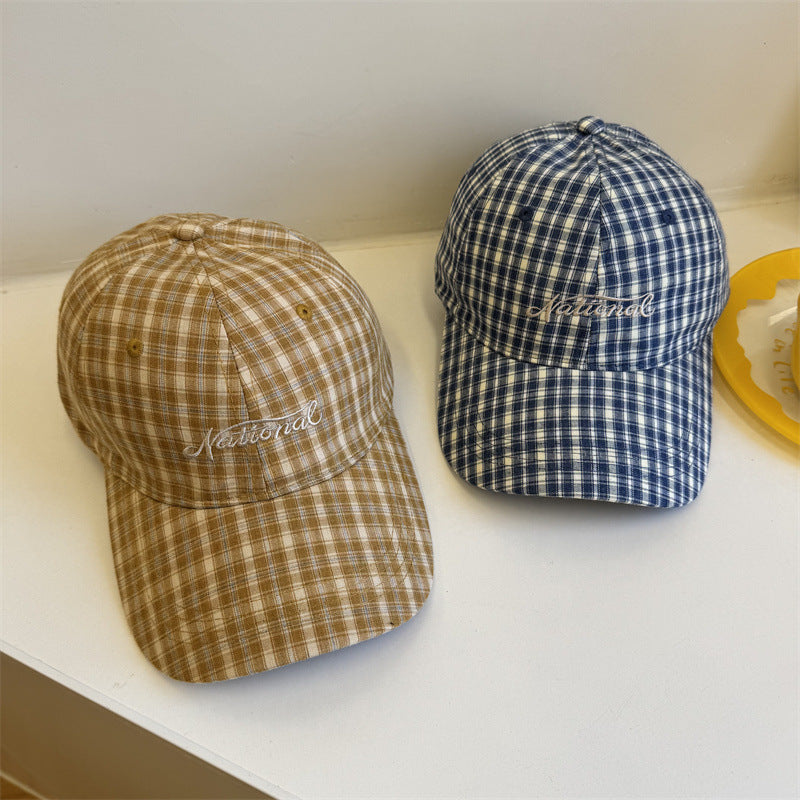 Men's Checkered Cotton Baseball Cap Kalsten