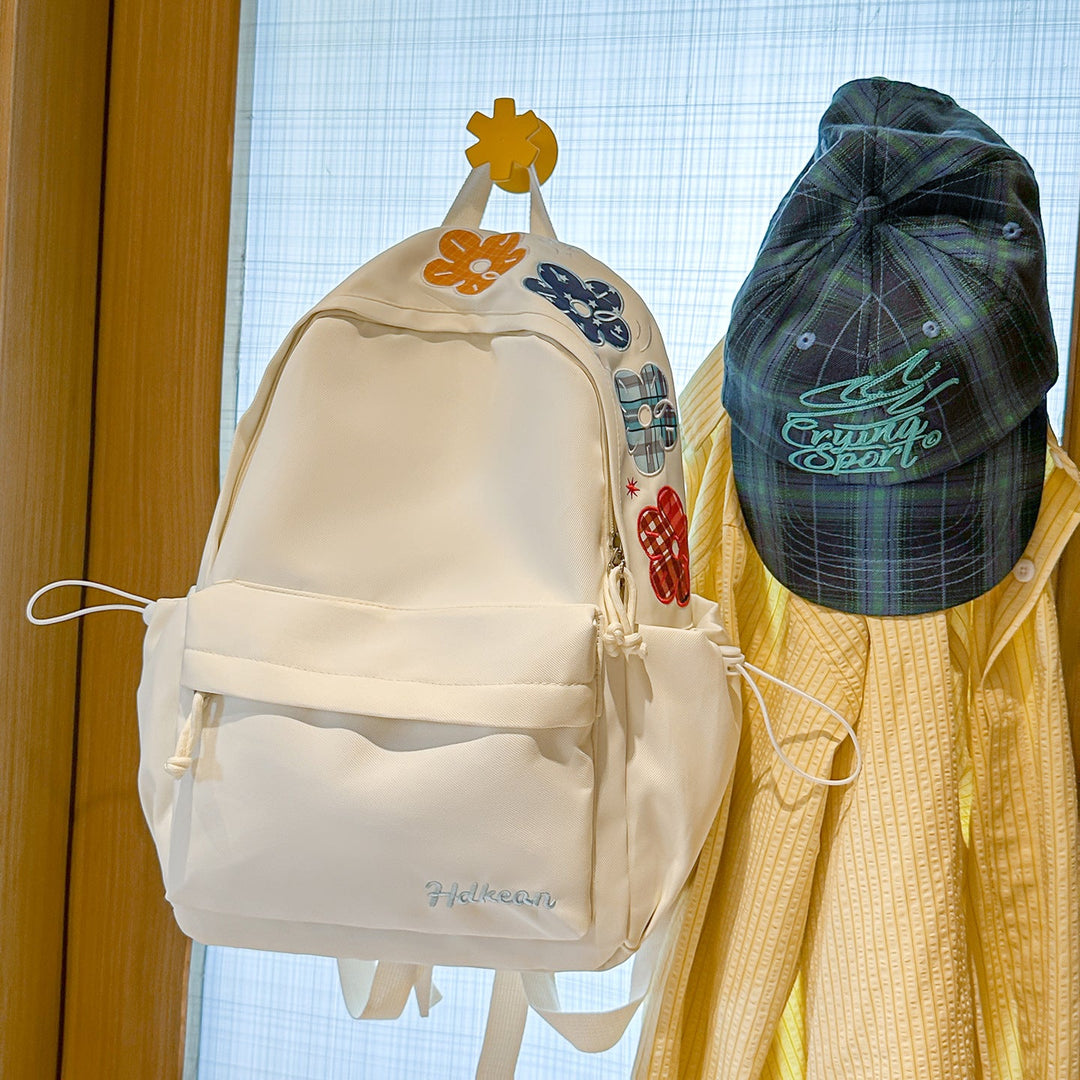 Floral Embellished Casual School Backpack