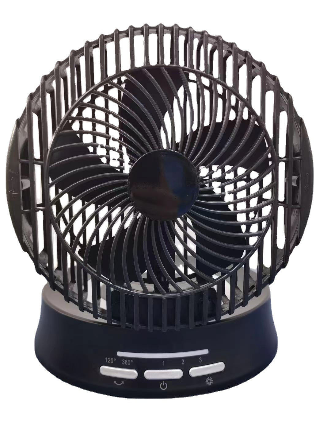 Unisex nan portable oscillating USB desk fan with adjustable tilt three speed silent motor and LED nightlight Kalsten