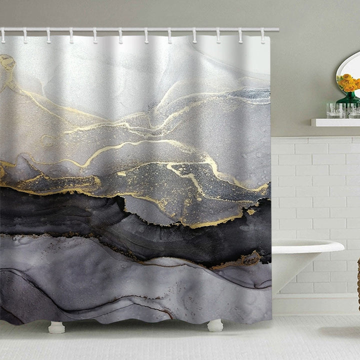 Artistic Marble Design Shower Curtain Kalsten