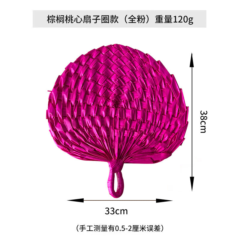 Women hand-woven fan made of natural material Kalsten