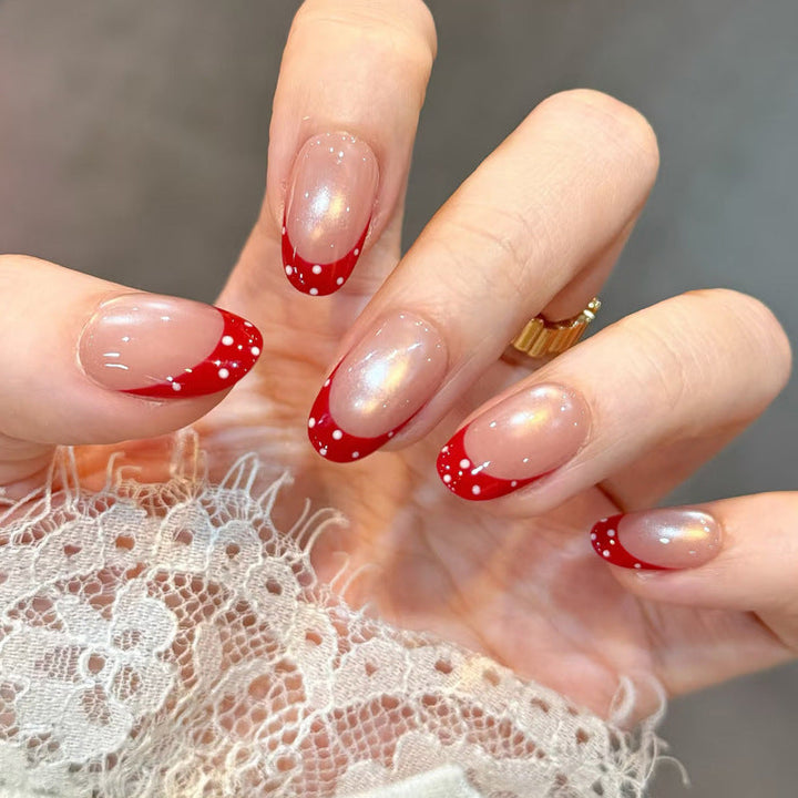 Decorative French Tip Press-On Nail Art Kalsten