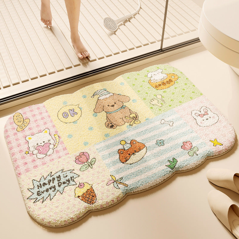 Cartoon Animal-Themed Bath Mat Kalsten