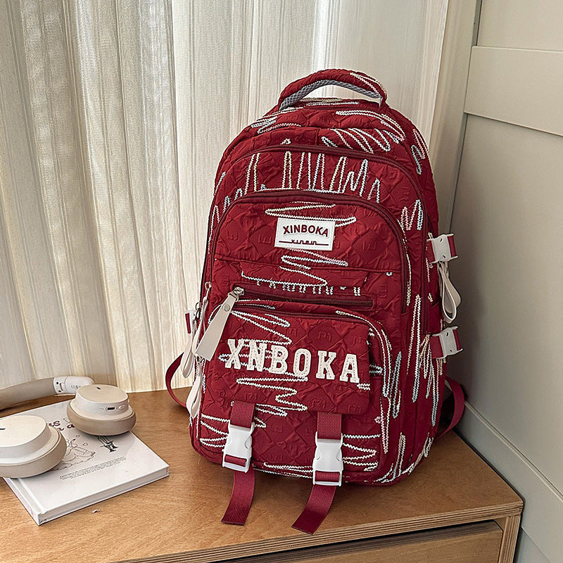 Multi-Functional Patterned School Backpack Kalsten