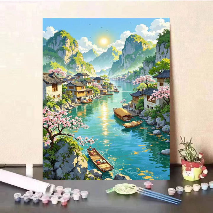 Scenic Landscape DIY Paint by Numbers Art Kit Kalsten