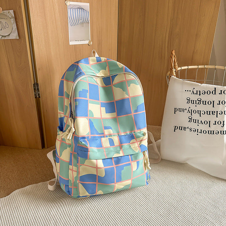 Colorful Checkered Pattern Backpack