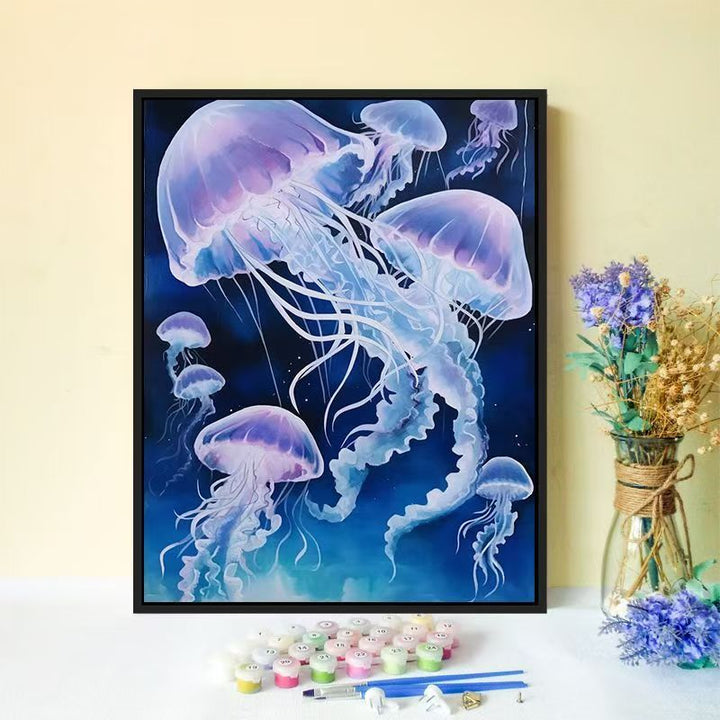 Jellyfish-Inspired Canvas Wall Art Kalsten