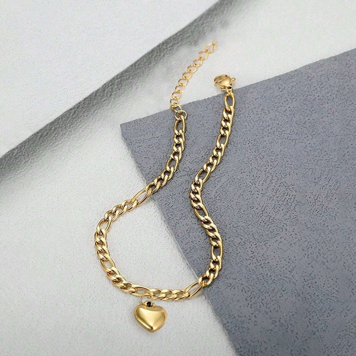 Heart Charm Link Bracelet Kalsten