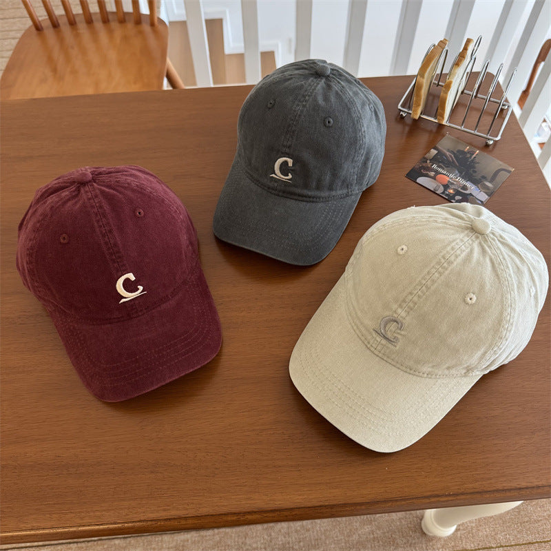 Men's Vintage-Inspired Washed Denim Cap Kalsten