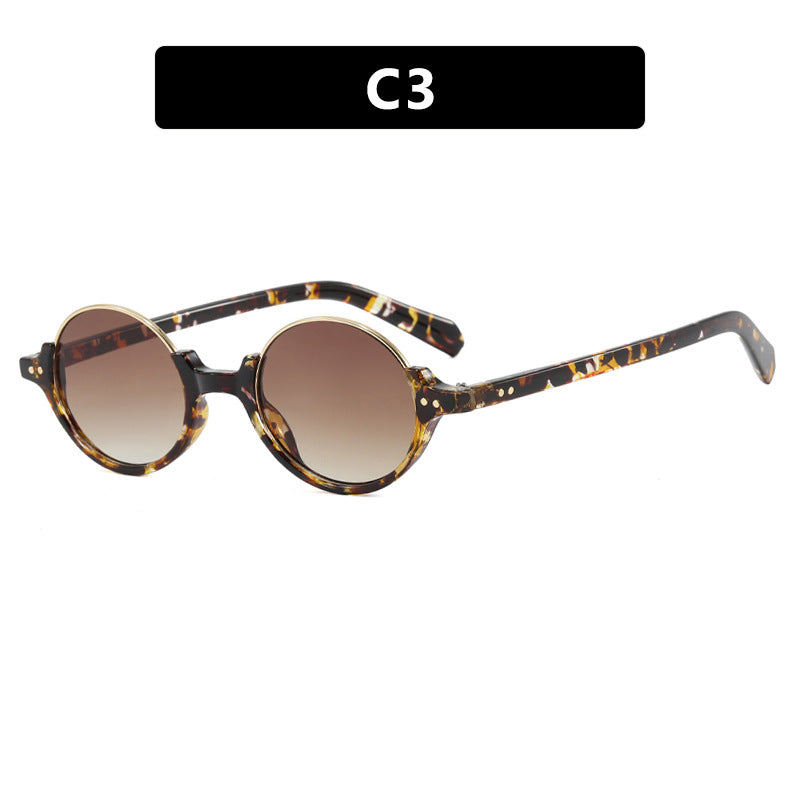 Women's round sunglasses with elegant plastic frame Kalsten