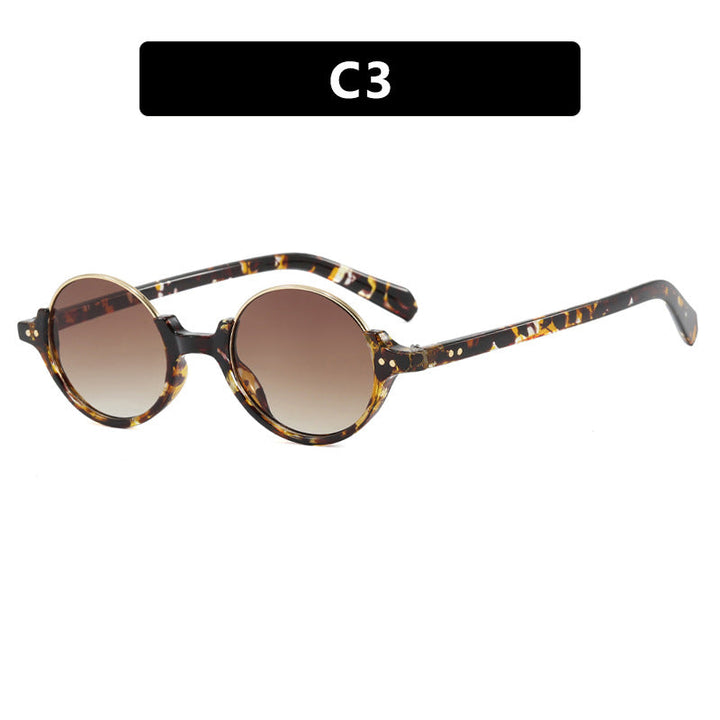 Women's round sunglasses with elegant plastic frame Kalsten