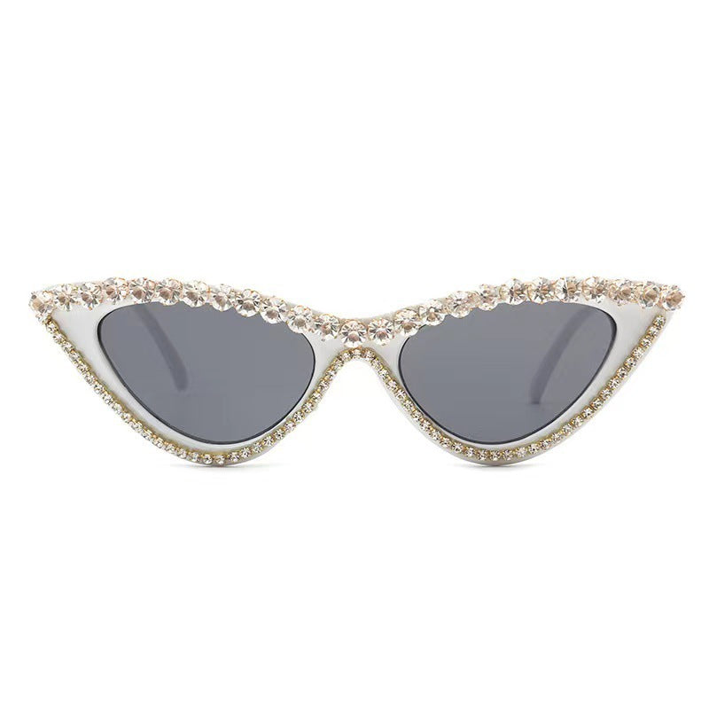 Ladies Glamorous Cat Eye Sunglasses with Rhinestone Accents Kalsten