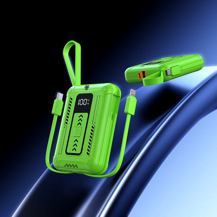 Robust power bank with integrated fast charging function and digital charge level display Kalsten