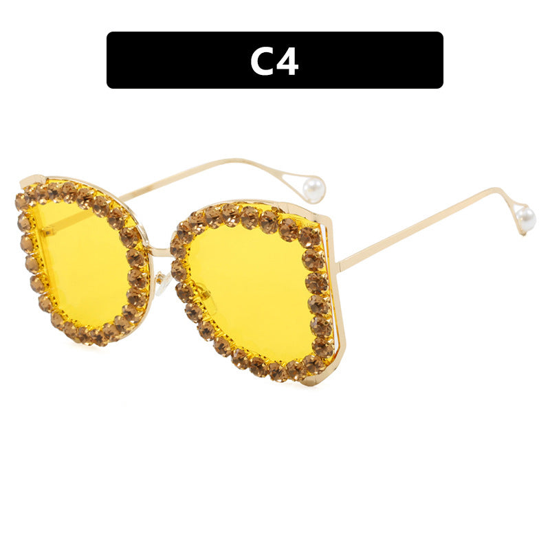 Women's extravagant cat-eye sunglasses with sparkling rhinestone frame Kalsten