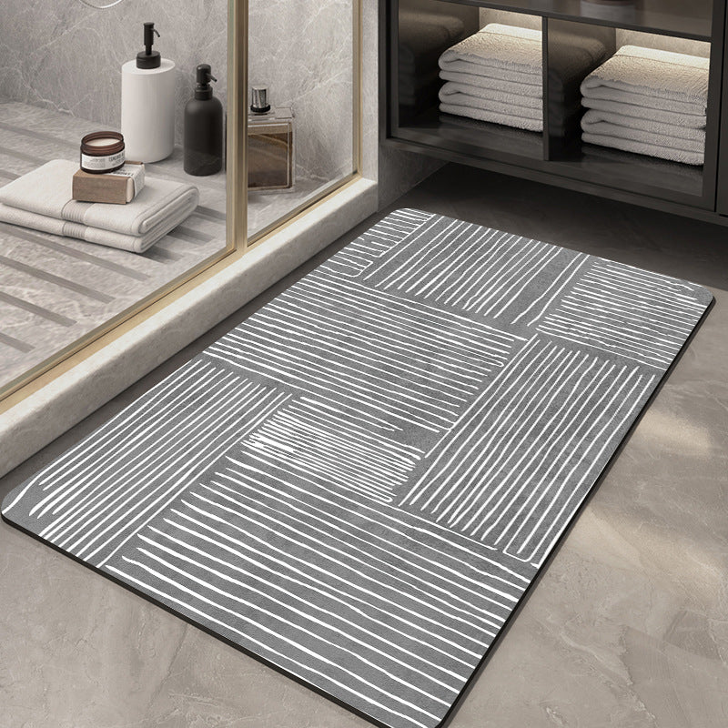 Geometric Pattern Soft Bath Mat Acalora
