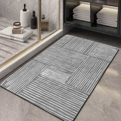 Geometric Pattern Soft Bath Mat Acalora