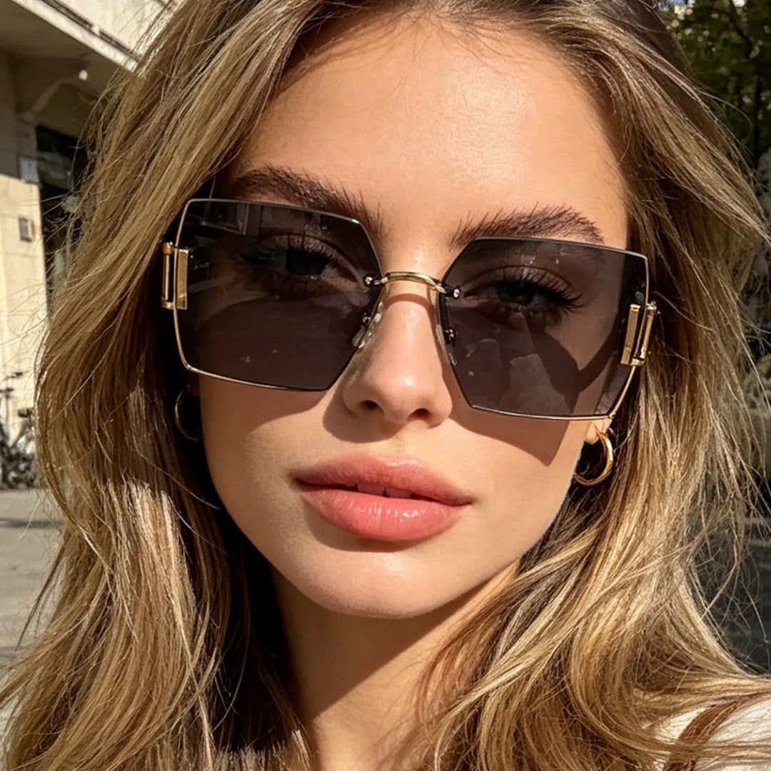 Women's square sunglasses with luxurious metal frame Kalsten