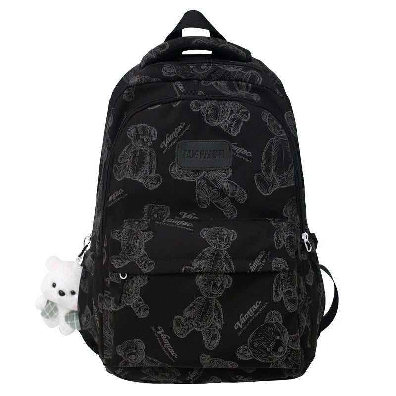 Backpack Made of Durable Nylon with Cute Bear Pattern Kalsten
