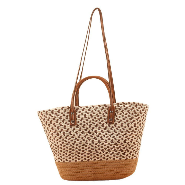 Elegant and Spacious Beach Bag with Woven Design Kalsten