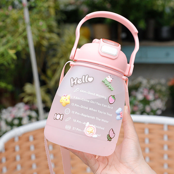 Women’s large water bottle with motivating time display Kalsten