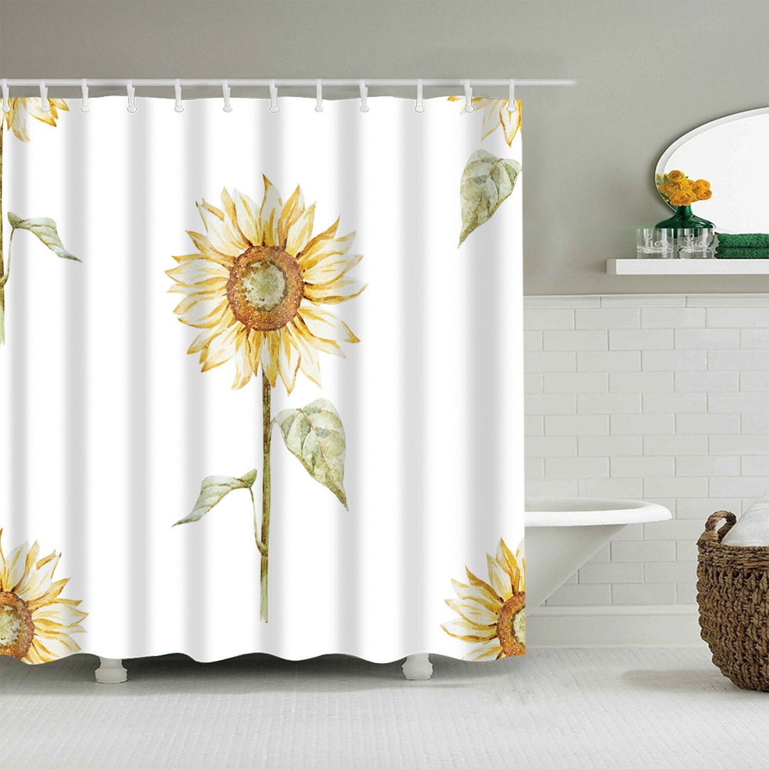 Floral Patterned Bathroom Shower Curtain Kalsten