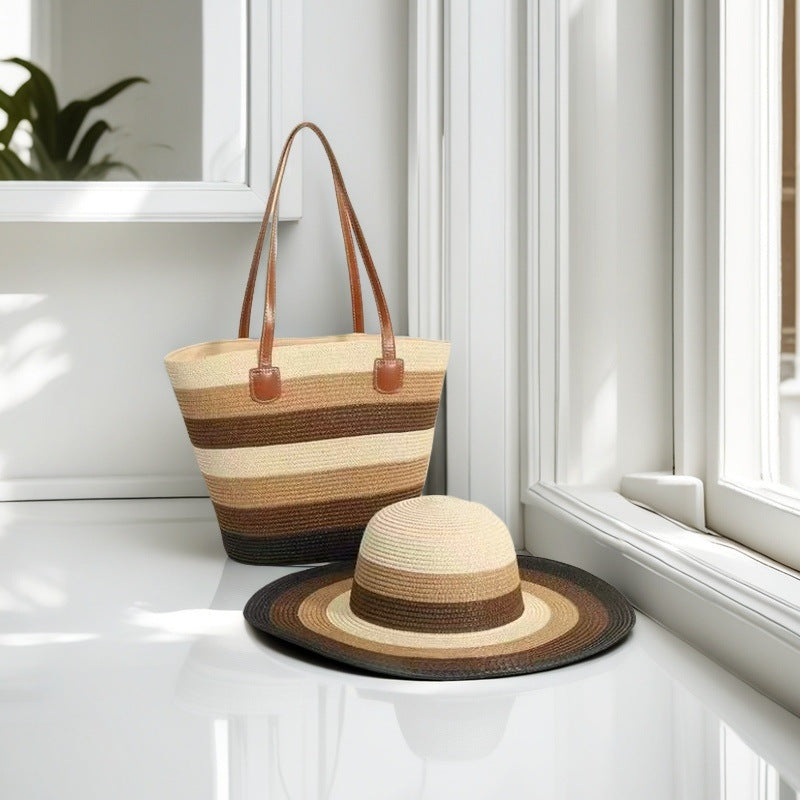 Beach bag with colorful stripes Kalsten