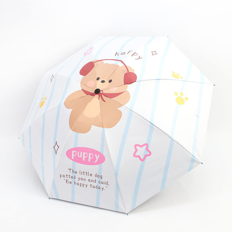 Ladies Folding Umbrella with Cute Animal Design Kalsten