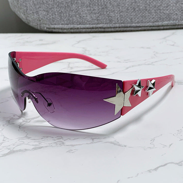 Ladies futuristic sunglasses with striking design and fashionable accents Kalsten