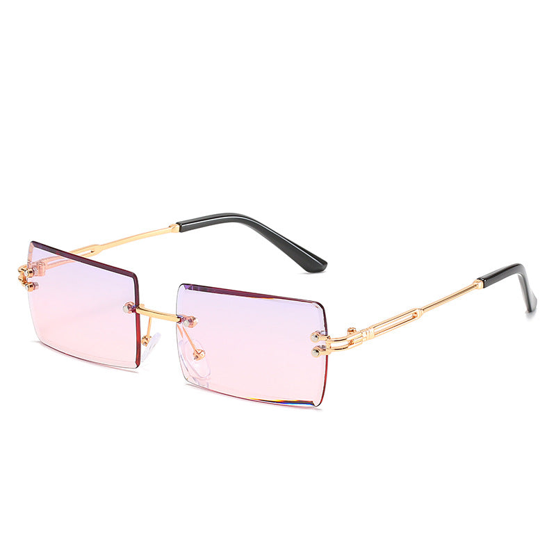 Women's stylish sunglasses with unique rectangular frame and sparkling details Kalsten